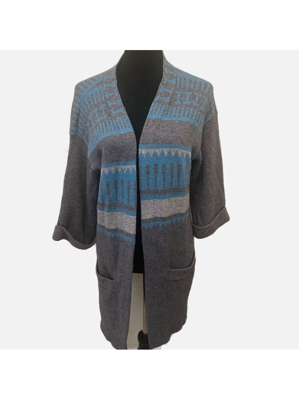 Sundance Women’s Longline Cardigan Open Front Southwestern Lagenlook XL